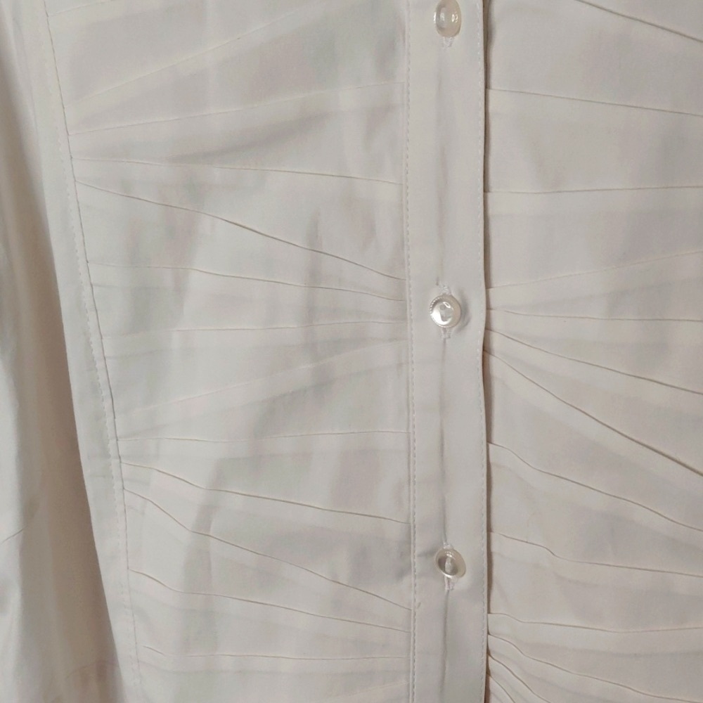 Peck & Peck White Tailored Button-Up Shirt